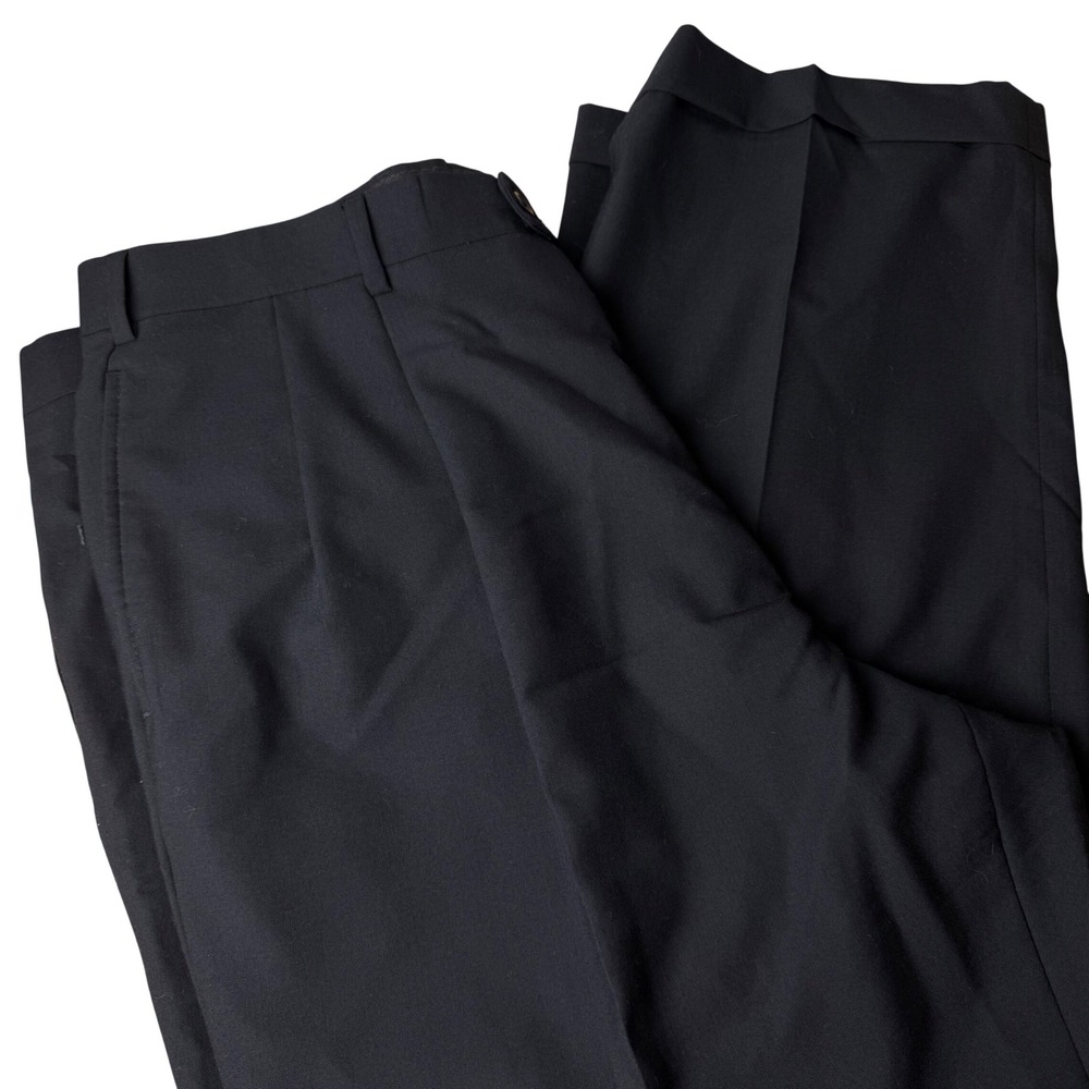 Jos. A. Bank Mens Double Pleated Dress Pants Mens 38x28.5 Cuffed Hem Officewear